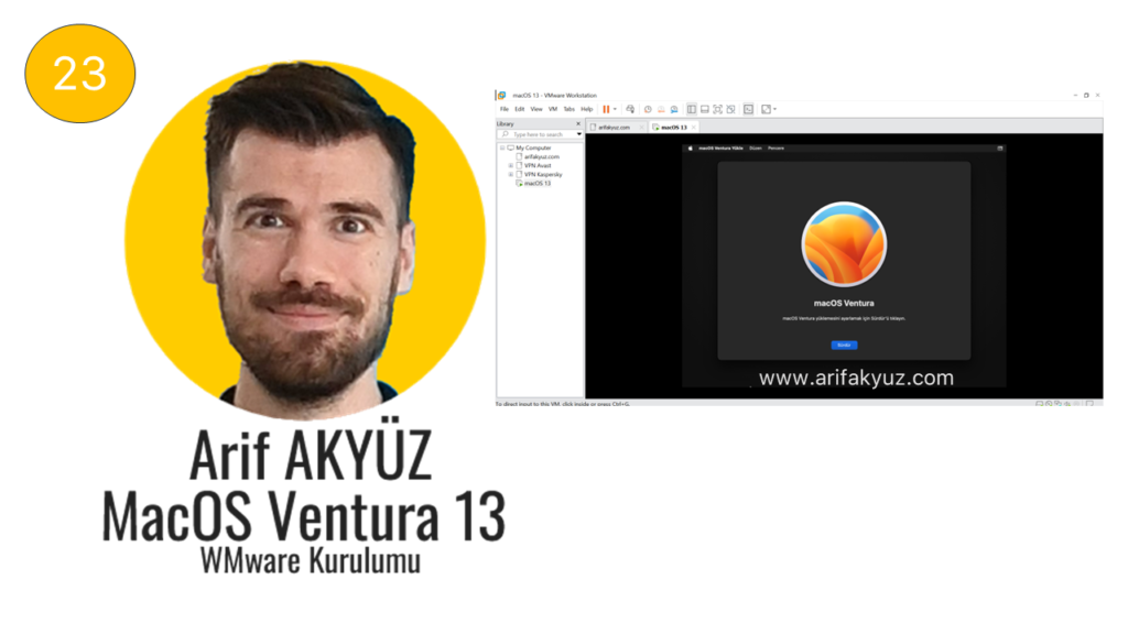 VMware'de MacOS 13 Ventura VM çalıştırma