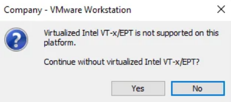 Virtualized Intel VT-X/EPT is not supported on this platform Sorununun Çözümü