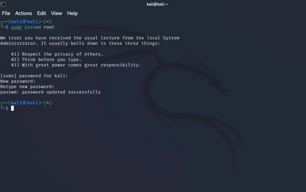 Kali Linux Root Şifre Sıfırlama