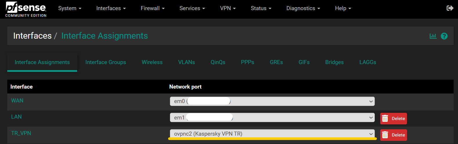 How to configure Kaspersky VPN on pfSense using OpenVPN